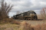 NS 8119 pulls train 18N onto the siding